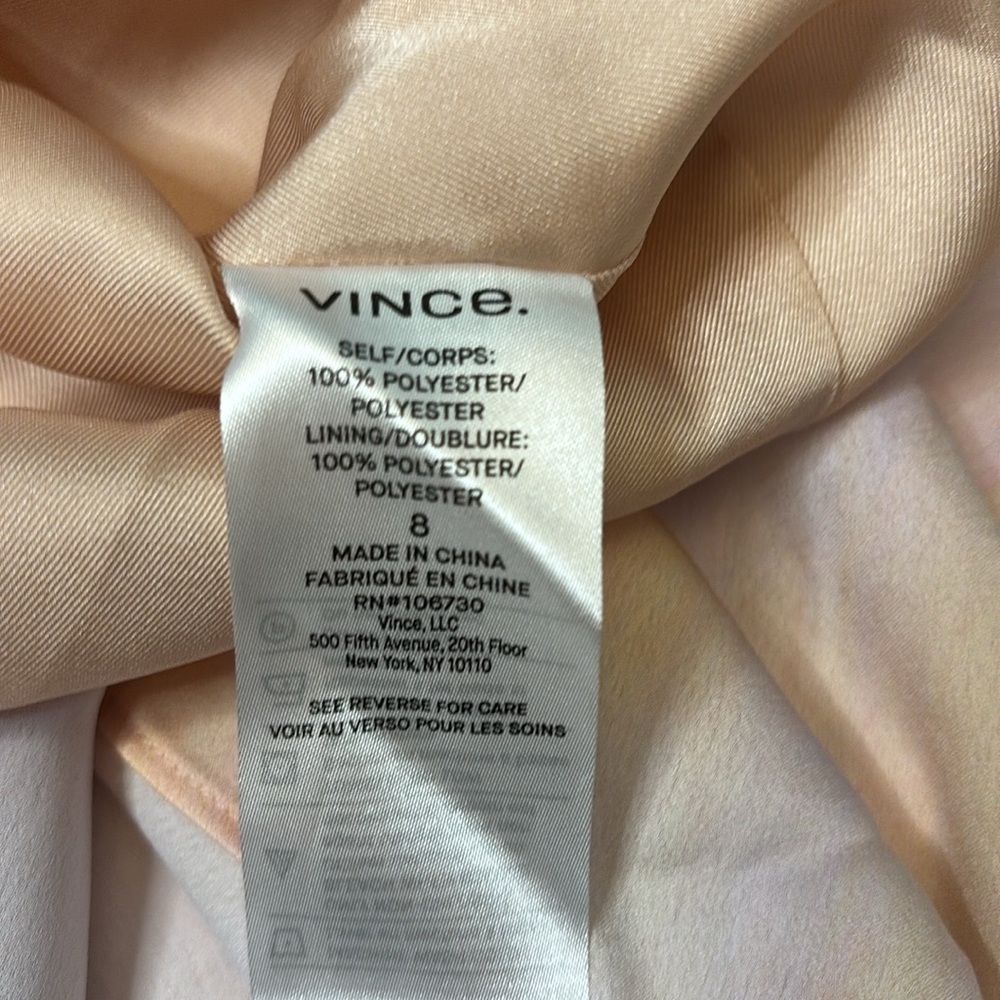 Vince Draped Midi Skirt in Rainbow Wash - Size 8 - Picture 6 of 16